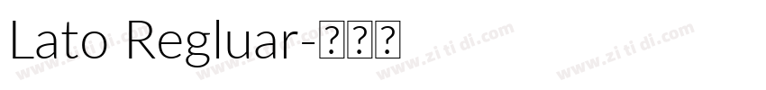 Lato Regluar字体转换